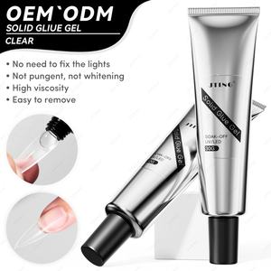 JTING - Pegamento de Gel Sólido en Tubo Duradero de 25 g, Pegamento Semisólido para Uñas Postizas, Marca Privada Personalizada OEM, Esmalte de Gel para Puntas de Uñas - Product Image 1