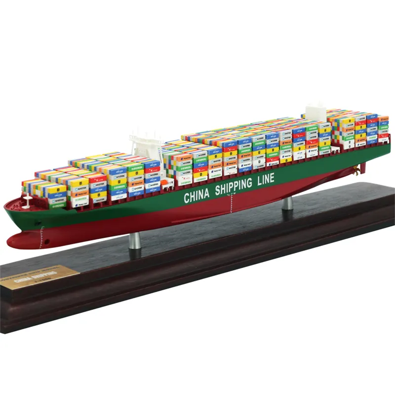 1:1000 35cm plastica ABS cina Container nave modello di nave Base in legno regalo aziendale collezione di decorazioni per la casa personalizzata