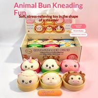 Jouet Squishy en forme de Dumpling Animal à la vapeur, Jouet anti-stress souple en TPR pour enfants, jouet de décompression en forme de dessin animé à presser