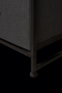 Modern Stainless Steel Freestanding Fabric <b>Cabinet</b> With MDF and Pine Panels for Bedroom, Living Room, and Dresser - Product Image 3