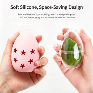 Nouvel Arrivage : Étui Portable en Silicone pour Éponge de Maquillage – Anti-Poussière, Respirant, Support de Beauté, Organisateur Cosmétique de Voyage - Product Image 3