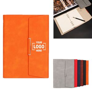 Custom A5 Three-fold Notebook Loose-<b>leaf</b> Binding Replaceable Inner Pages Journal Organizer Business Meeting Gift Notebook Binder - Product Image 1