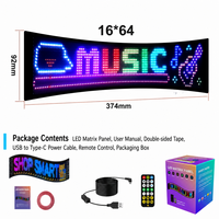 Panneau matriciel LED flexible, yeux de démon dynamiques, panneau de signalisation pour voiture, application Bluetooth, télécommande, écran défilant pour voiture et camion