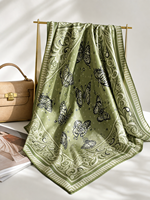 Foulard 100% Soie de Mûrier Tissé Uni pour Femme 65x65cm Carré Imprimé, pour la Tête, le Cou, les Cheveux, comme Accessoire de Sac ou comme Cadeau, en Satin Doux
