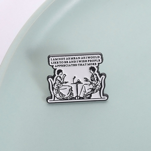 Non sono così cattivo come vorrei essere una spilla smaltata, vorrei che la gente apprezzasse più regali di gioielli con spilla in metallo - Product Image 2