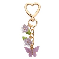 Porte-clés fleur tendance pour femme, pendentif décoratif pour sac à main, petits cadeaux, anneau porte-clés