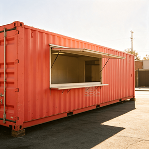 Restaurant mobile en conteneur maritime, boutique alimentaire modulaire, café, cuisine commerciale préfabriquée, bar à café en conteneur - Product Image 4