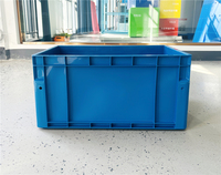 Conteneur de stockage logistique en plastique rigide, empilable, de haute qualité, recyclable, durable, en gros, type caisse solide