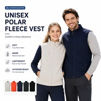 Gilet polaire unisexe personnalisé avec logo, veste sans manches légère, gilet vierge pour tenue d'équipe extérieure, vente en gros OEM