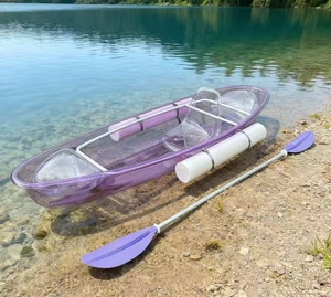 Kayak Transparente de PC de 2.44m con Bolsa de Aire Lateral, Flotabilidad de Seguridad, <span class=keywords><strong>Canoa</strong></span> Transparente para 1 Persona, 1 Año de Garantía, <span class=keywords><strong>Alquiler</strong></span> en Complejos Turísticos - Product Image 2