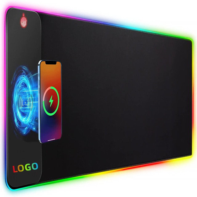 Wireless Charging RGB Gaming Mouse Pad 15W 800x300x4mm 10 Light Modes Extra Large Waterproof in Stock