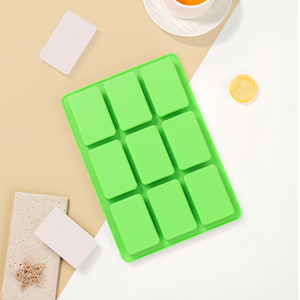 Molde de silicona resistente de alta calidad, <span class=keywords><strong>forma</strong></span> <span class=keywords><strong>Rectangular</strong></span> para jabón, bandeja de cubitos de hielo, moldes para hornear multiusos - Product Image 6