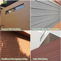 Revêtements muraux extérieurs en panneaux composites de bois vertical, type lambris et batten, pour applications extérieures.