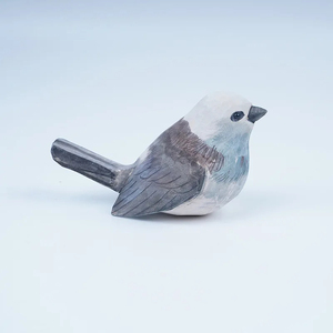 Statue d'<span class=keywords><strong>oiseau</strong></span> en bois fait à la main <span class=keywords><strong>oiseau</strong></span> Art sculpté décoration maison artisanat petit Animal Sculpture cadeaux - Product Image 4