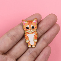 9 Stile Lustige Katzen-Emaille-Pins Set, Kunstvolle Sternennacht-Kätzchen-Anstecknadeln, Sarkastische Slogan-Blumen-Katzen-Broschen für Rucksack und Jacke