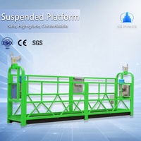 Plataforma Suspendida ZLP800, Andamio Colgante Eléctrico, Plataforma Colgante de Acero Pintado de 2x1.8kW
