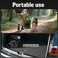 Douche portable pour le camping, pompe de douche de camping rechargeable 6000 mAh avec thermomètre et chauffe-eau à immersion, seau pliable 24 L