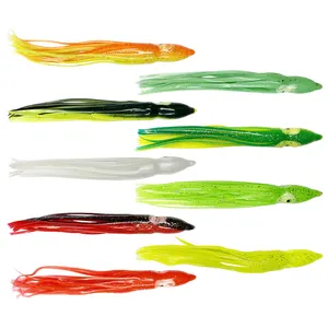 Newbility Supplier 11cm Multi Color Saltwater Soft Fishing Lures Octopus Squid Skirt Lures Bait