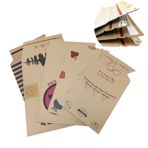 Enveloppes postales rigides en kraft personnalisées, imprimées, plates, pour envois express, enveloppes en <span class=keywords><strong>carton</strong></span> extensibles, enveloppes à bouton pour Cl - Product Image 4