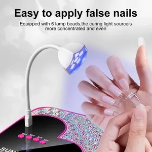 Lampe à LED UV 3D pour ongles en forme de cœur, 45 LED, pour séchage rapide du gel, photothérapie, équipement de manucure pour salon - Product Image 3
