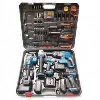 Kit d'outils professionnel SANJIANG 6 pièces 21V : Perceuse sans fil, Clé à chocs, Clés dynamométriques, Batterie au lithium personnalisable OEM