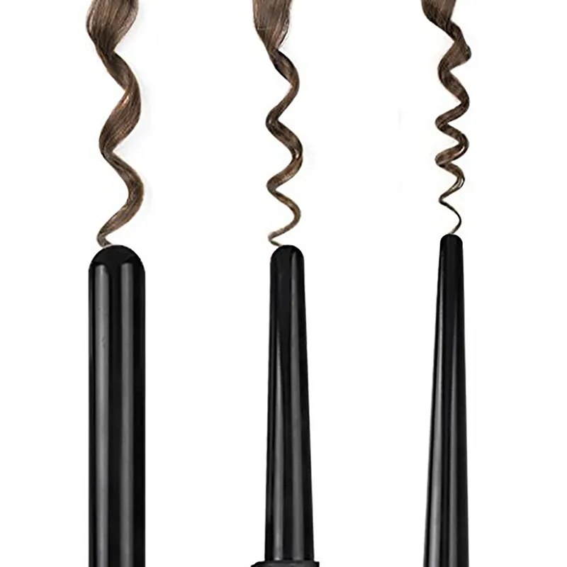 Multifunction Hair StylerแบบพกพาInterchangeable Hair Curler Curling Iron HeatlessผมCurler