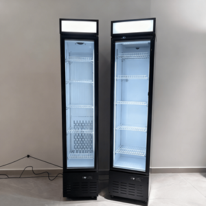 Vitrine Réfrigérée Commerciale pour Crèmes Glacées, <span class=keywords><strong>Armoire</strong></span> Verticale Ultra-Mince à Porte Vitrée pour Présentation de Crèmes Glacées - Product Image 4