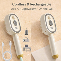 Brosse à cheveux électrique Wochuan à pulvérisation et massage, brosse à coussin d'air autonettoyante, brosse à vapeur rétractable pour réduire les frisottis