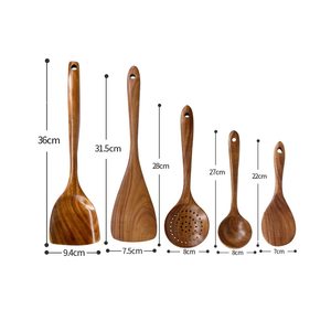 Espátula de madera de la mejor calidad, cuchara de cocina de madera natural, herramienta resistente al calor para cocinar y servir, disponible para la venta. - Product Image 4