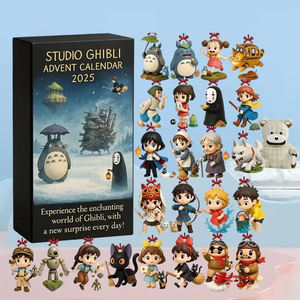 Calendrier de l'Avent en verre classique Studio <span class=keywords><strong>Ghibli</strong></span> Anime Japon - Ensemble de figurines surprise de <span class=keywords><strong>personnages</strong></span> d'anime |   Cadeaux quotidiens <span class=keywords><strong>Ghibli</strong></span> - Product Image 1