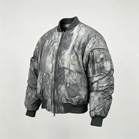 Blouson Bomber Unisexe Spacieux pour Homme, Hiver, Épais, Coupe Courte, Design Décontracté, Capuche Brodé, Tissu Nylon Léger et Respirant