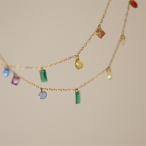 New Trend Product Stainless Steel Charm Jewelry <b>rainbow</b> Diamond Pendant Jewelry Sets - Product Image 3