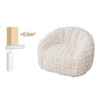 Canapé individuel à coque compressée sous vide, fauteuil lounge en mousse haute densité pour la détente à la maison