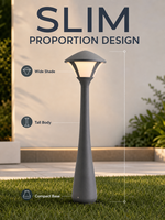 Lampe de balise de jardin AC85-265V 12W, étanche IP65, moderne, pour aménagement paysager extérieur, éclairage blanc chaud pour jardin, villa, parterre de fleurs