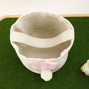 Cesta de Pascua de Lona con Diseño de Chevron para Niños, Bolsa de Regalo para Dulces, Sublimación, Cesta de Conejito de Pascua - Product Image 6
