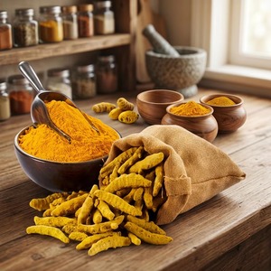 Raíz de Cúrcuma Seca Entera Premium |   Especias Naturales de Color Amarillo Dorado para Exportación, Uso Alimentario y Herbal - Product Image 5