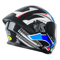 Casque de moto modulable à visière relevable, professionnel, ABS, double visière, certifié DOT, casque intégral