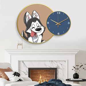 Design moderno <span class=keywords><strong>orologio</strong></span> da parete a doppia faccia <span class=keywords><strong>con</strong></span> <span class=keywords><strong>gatto</strong></span> cane modello adorabile ago Display per soggiorno e Baby Shower regalo di compleanno - Product Image 3