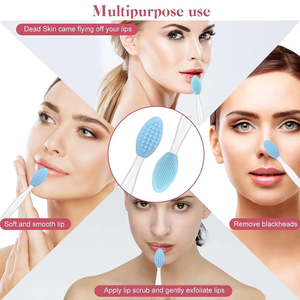 Cepillo de silicona de doble cara multicolor para nariz, rostro y labios, exfoliante, venta al por mayor de fábrica - Product Image 4