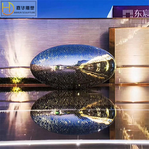 Jiahua Stainless Steel Wave Sculpture Mirrored Outdoor Garden Abstract Water Feature Ornament - Product Image 4