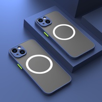 Lüks manyetik mat kablosuz şarj telefon iPhone için kılıf 17 hava 16 16e 15 14 13 12 11 Pro Max artı tampon darbeye zırh