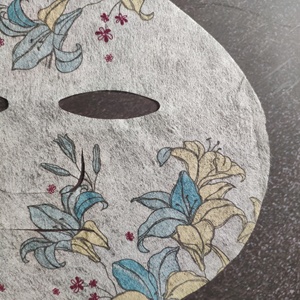 Lyocell chất liệu sợi in tấm mặt nạ giấy khô Facial <span class=keywords><strong>Mask</strong></span> tấm in tấm mặt nạ cho chăm sóc da - Product Image 5