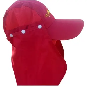 Yousya Schlussverkauf Nylon Outdoor UV-Sonnenschutz breiter Randleder Hut mit Gesichtsbezug und Nackenklappen Angelhut für Herren und Damen