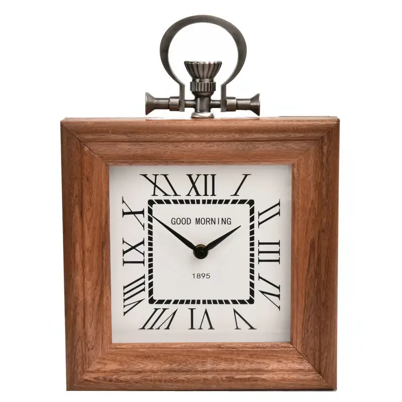 Rắn gỗ cổ điển clockeuropean cổ điển đồ nội thất nhà phòng ngủ bàn đồng hồ giáng sinh Retro trang trí đồng hồ dọc