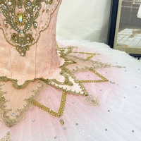 T1087 Service personnalisé, jupe à motifs dégradés roses pour adultes et enfants, vêtements de scène de danse, tutu professionnel de ballet