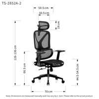 Chaise de bureau exécutive ergonomique moderne en maille, dossier haut, support lombaire extensible et réglable, siège en tissu, pour usage domestique ou professionnel, directement de l'usine