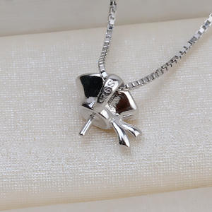 Pendentif porte-bonheur en argent S925, accessoires de fabrication de bijoux, pendentif Xiang, collier avec chaînes de 8 à 13 pièces, sac à argent vide - Product Image 2