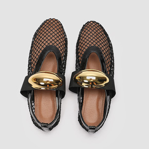 QuiteS 2026 Nuove <span class=keywords><strong>Scarpe</strong></span> Casual da Donna in Pelle con Rete Traforata, Fibbia in Pelle, Slip-On a Strato Singolo, Suola Piatta, Moda - Product Image 6
