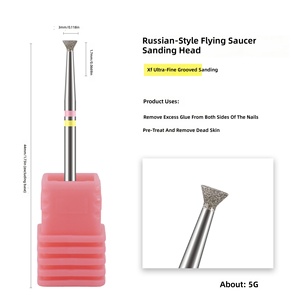 Broca de Diamante <span class=keywords><strong>Rusa</strong></span> para <span class=keywords><strong>Uñas</strong></span>, Herramienta de Manicura y Pedicura, Limpieza de Cutículas y Callosidades, Broca de Diamante Portátil - Product Image 6
