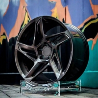 Nouvelles jantes monobloc forgées 1 pièce en alliage d'aluminium brossé, concaves profondes, 5x112 5x114.3 5x120, sur mesure pour voitures de course et tuning sportif